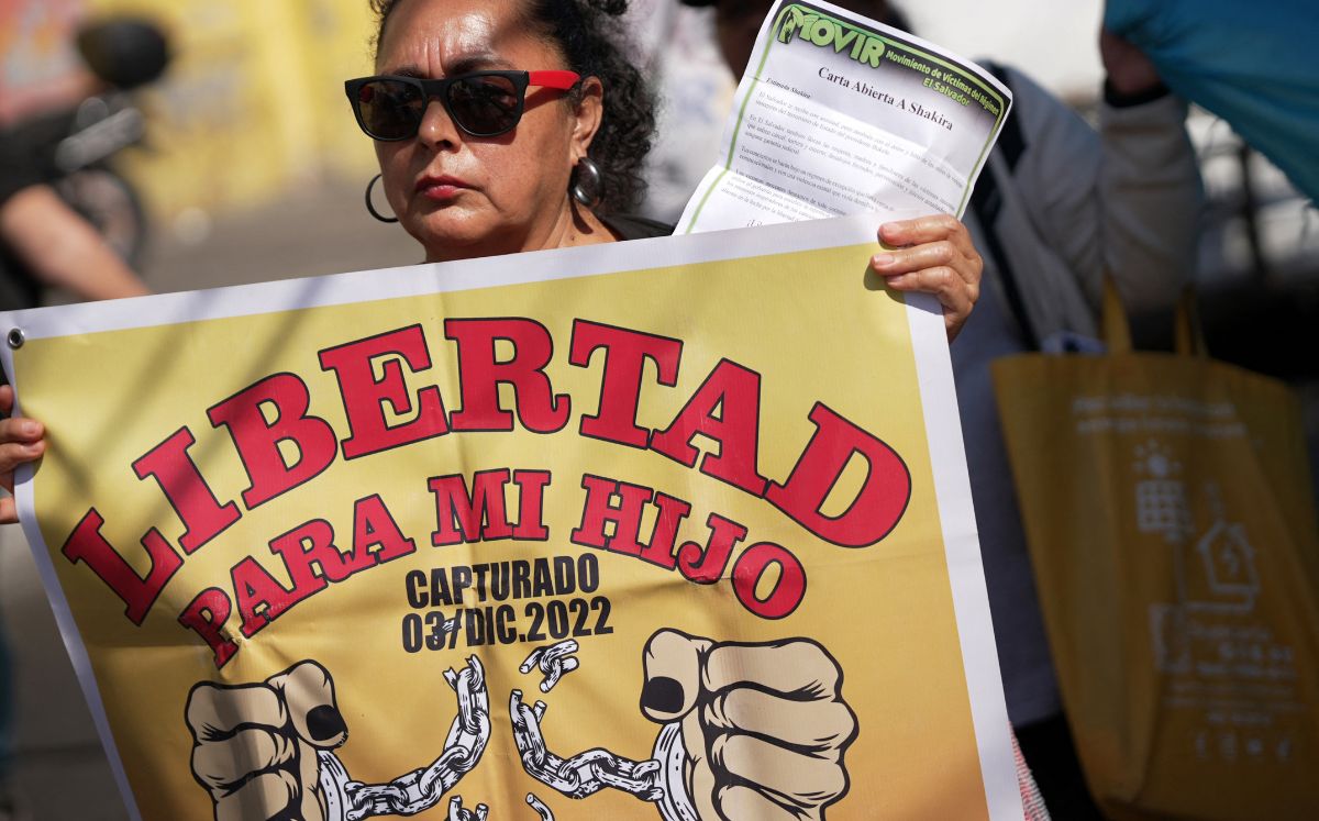 Una mujer  marcha por la liberación de su hijo. (AFP)