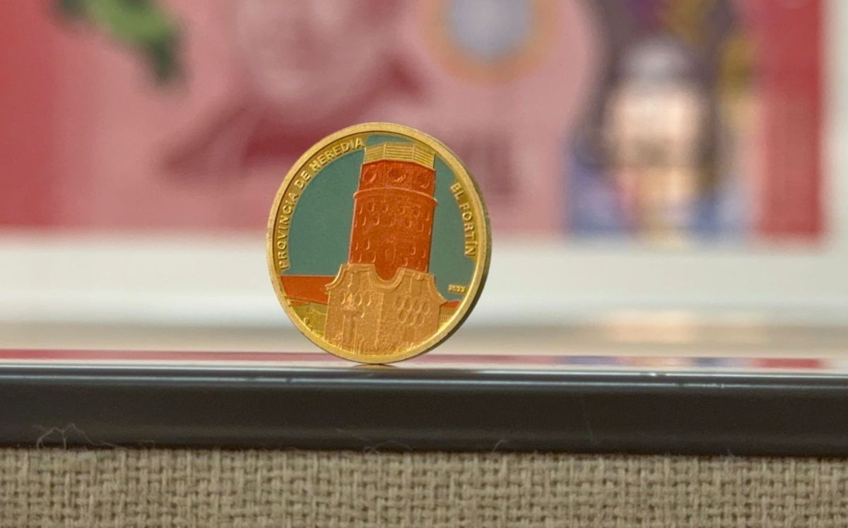 Nueva moneda de 25 colones. (BCCR)