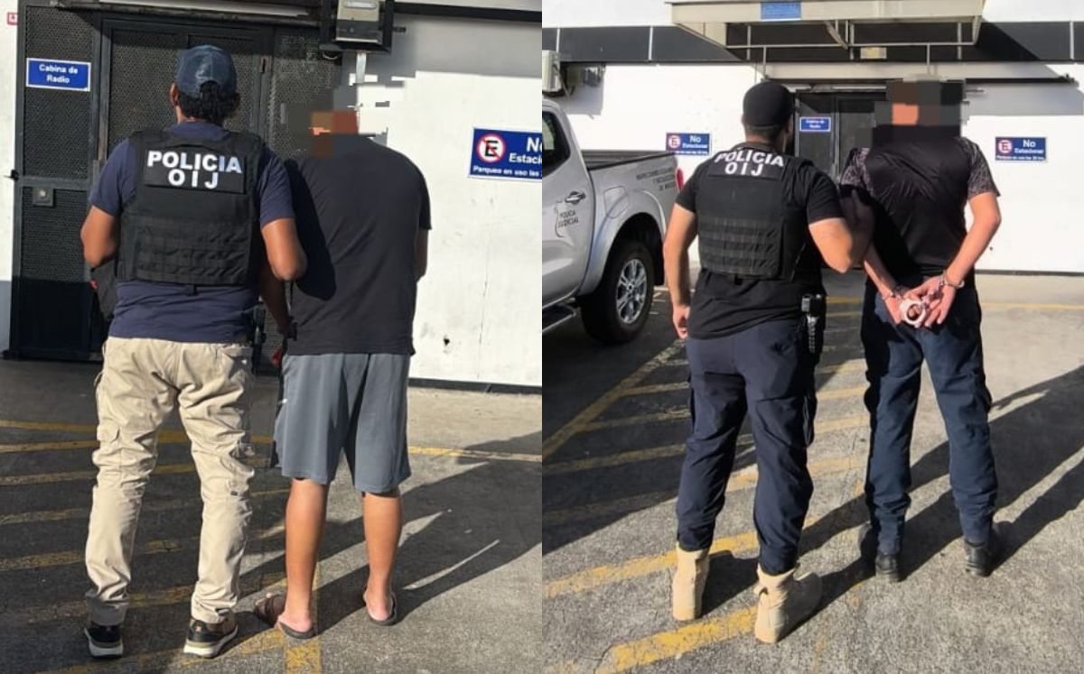 Oficiales de Fuerza Pública detenidos. (OIJ)