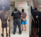 Unos de los sospechosos detenidos por agentes judiciales. (OIJ)