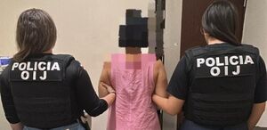 Sospechosa detenida por las autoridades. (OIJ)