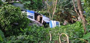 Avioneta en La Fortuna de San Carlos. (Cruz Roja)