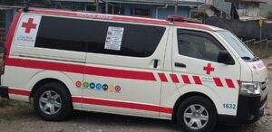 Cruz Roja atiende caída de ascensor en La Sabana. (Cruz Roja)