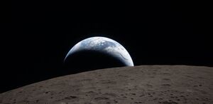 Puesta de la Tierra captada desde Artemis II. (NASA)