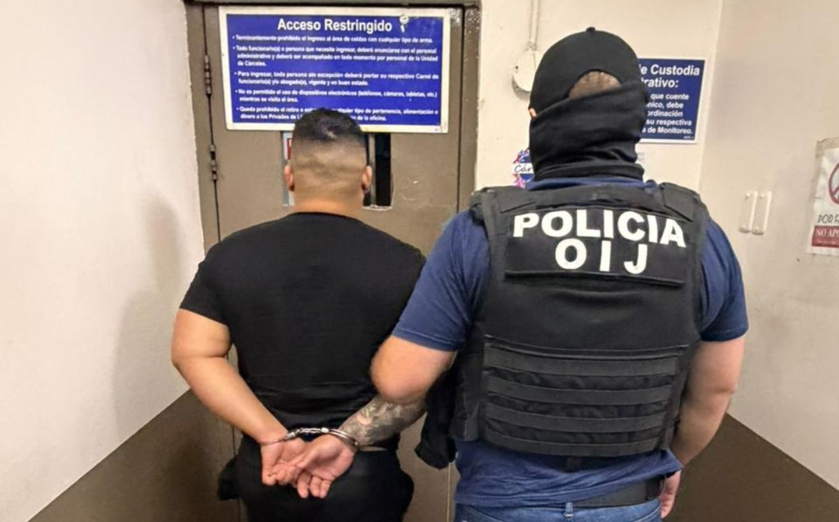 Detenido por agentes del OIJ. (Ministerio Público)