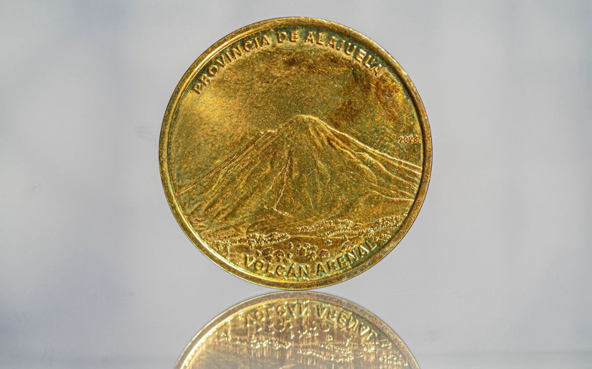 Moneda de 25 colones de circulación. (BCCR)