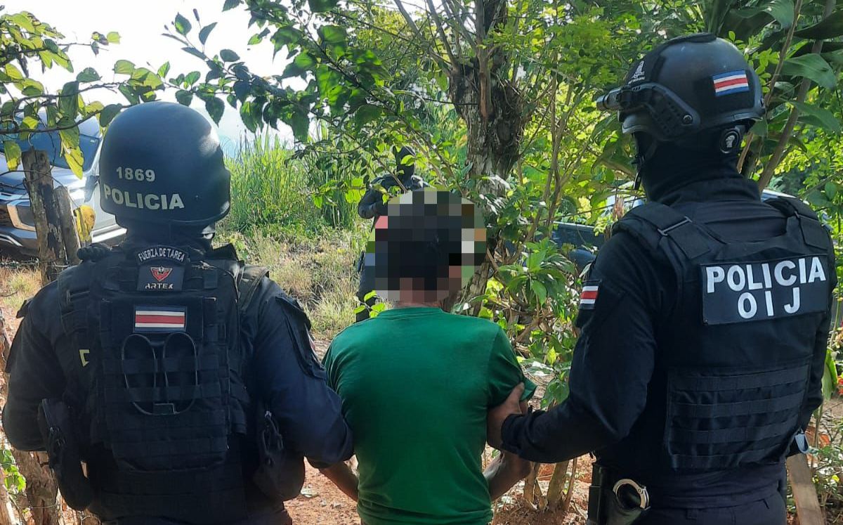 Sospechoso detenido en Pérez Zeledón. (OIJ)