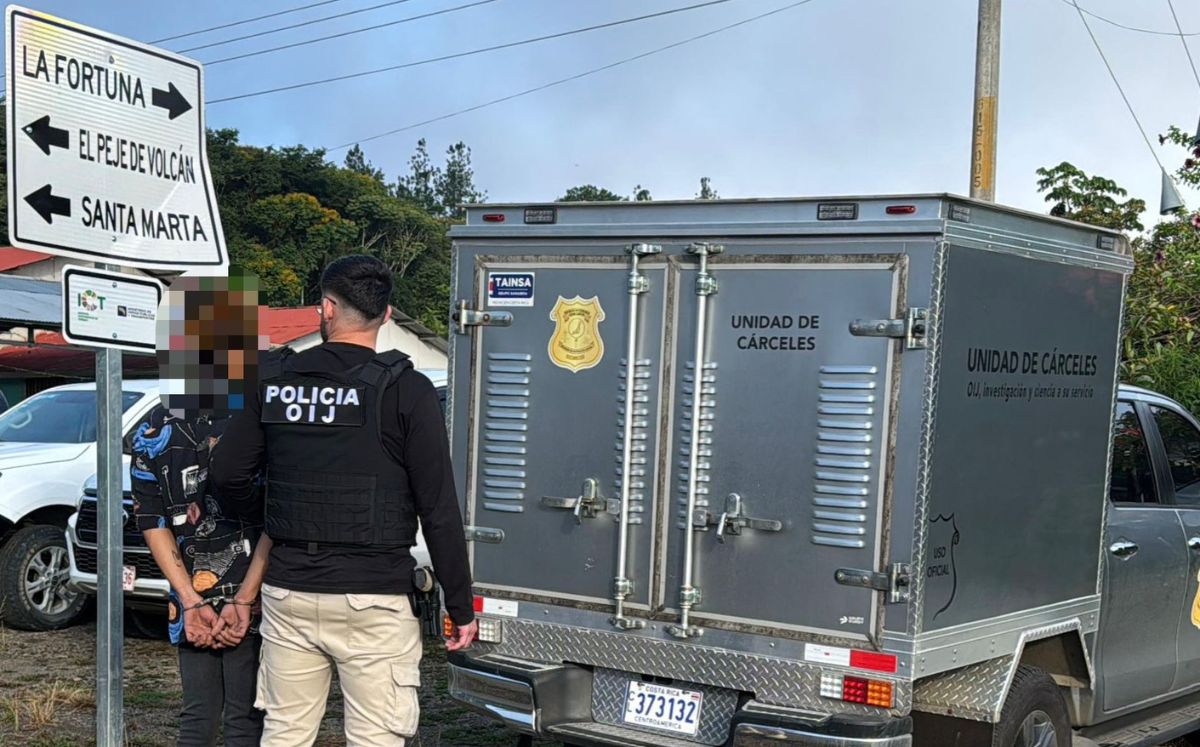 Uno de los sospechoso detenidos. (OIJ)