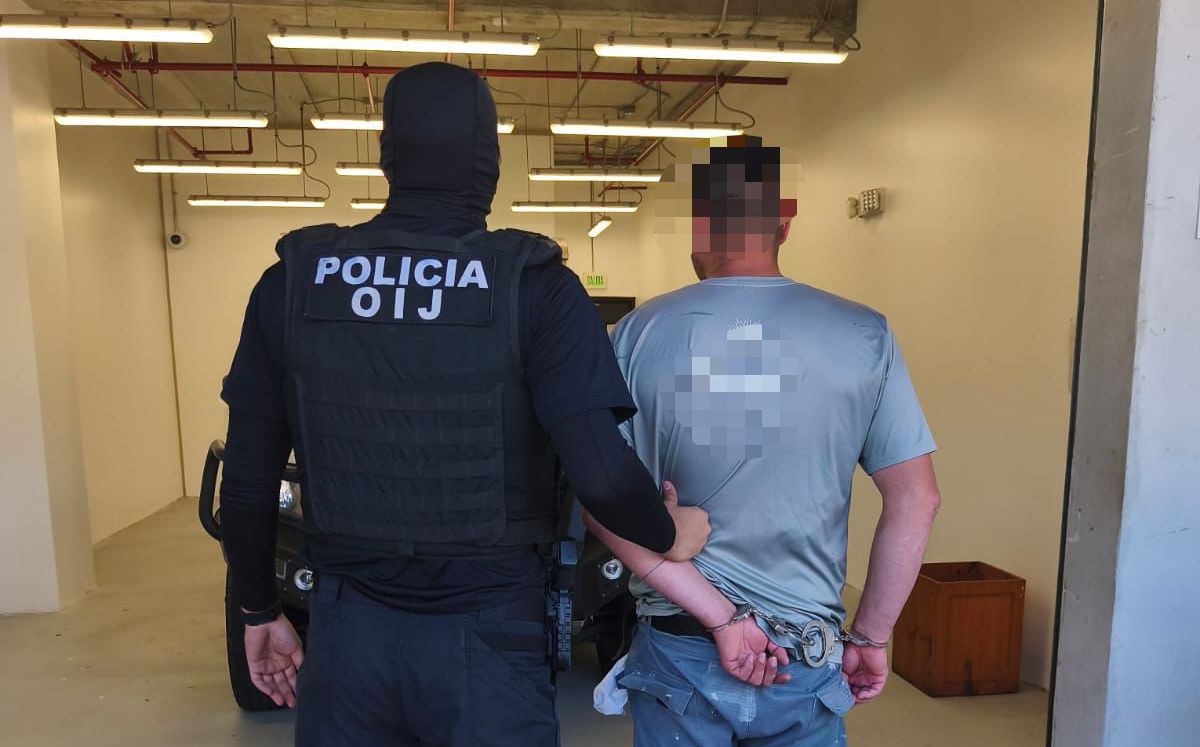 Sospechoso detenido en Puntarenas. (OIJ)