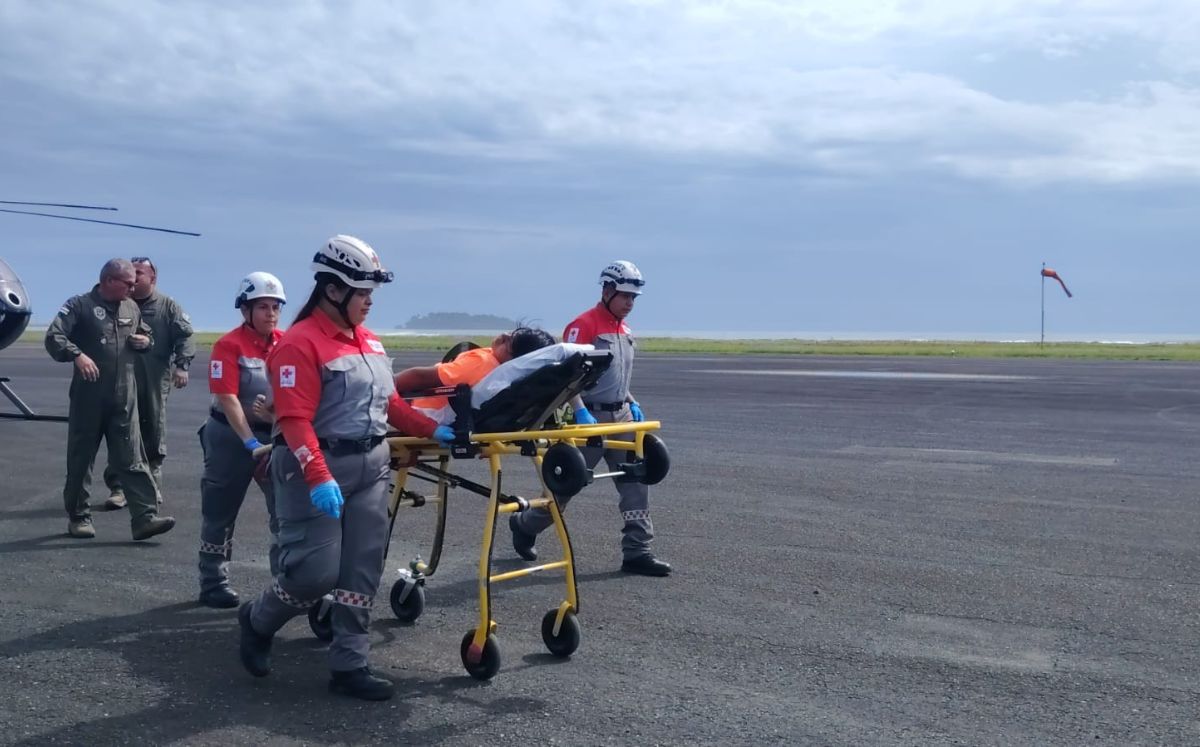 Trasladan vía aérea a hombre tras mordedura de serpiente en Talamanca