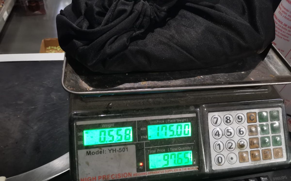Decomisan más de medio kilo de marihuana