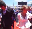 Así llegó Laura Fernández al Estadio Nacional para el Traspaso de Poderes 2026