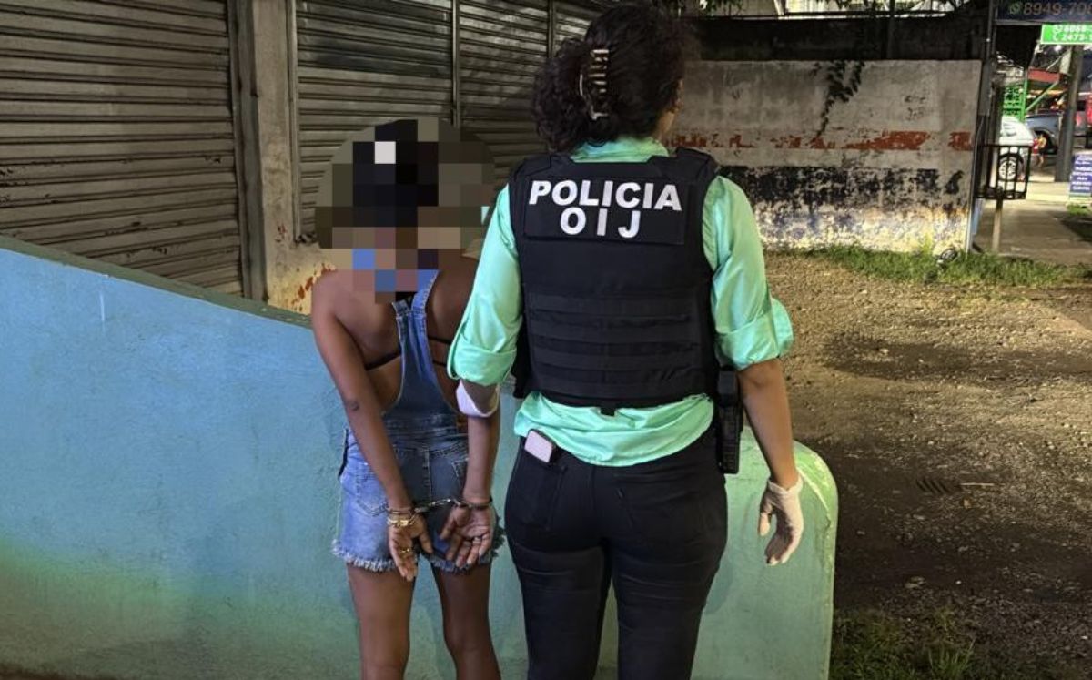 Sospechosa detenida en San Carlos. (OIJ)