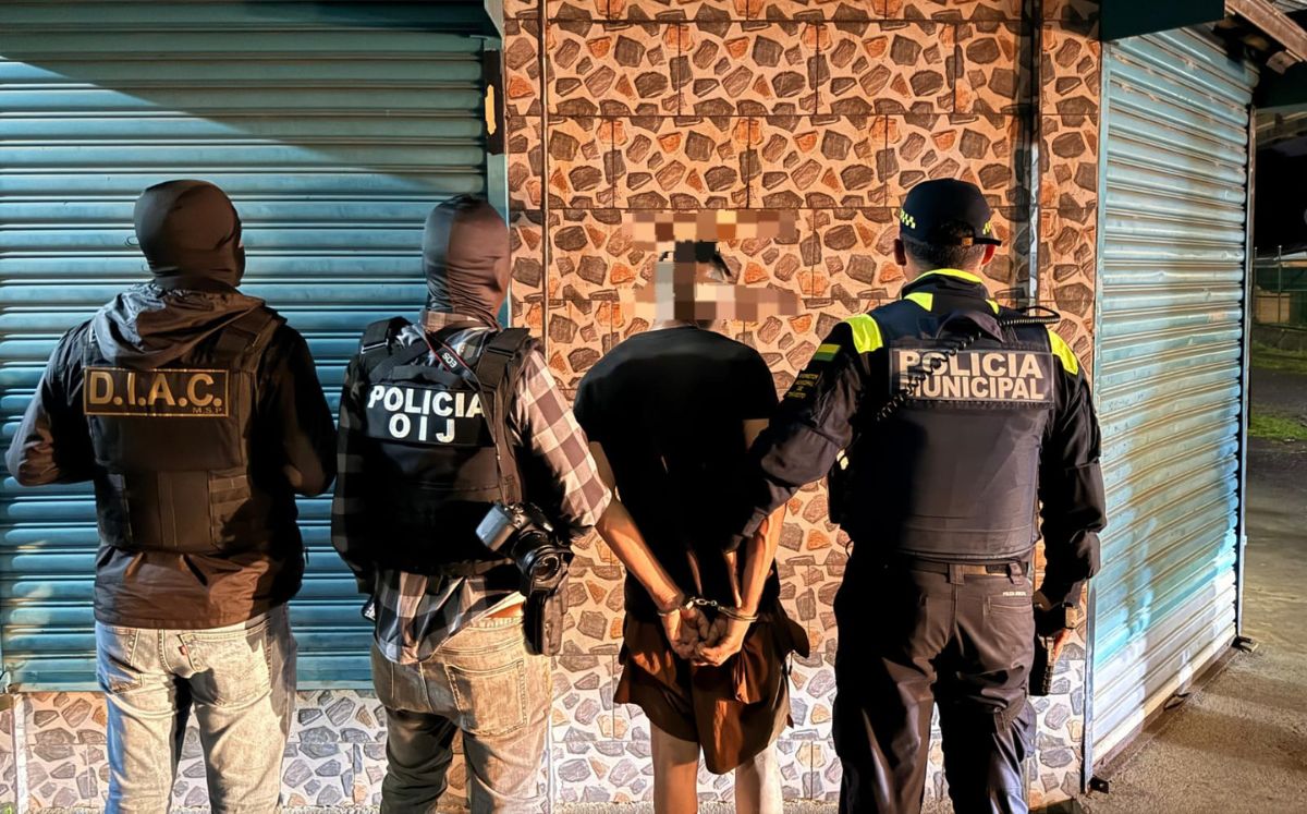 Hombre detenido en San Carlos. (OIJ)