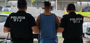 Detenido por los agentes judiciales de Cariari. (OIJ)