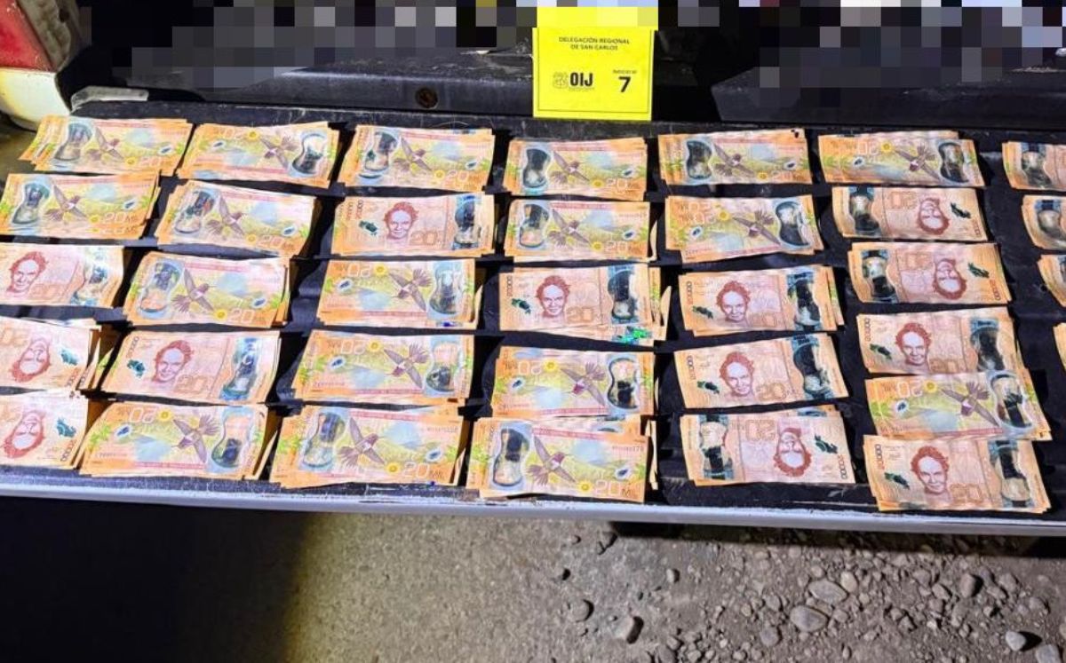 Las autoridades decomisaron aproximadamente ₡8 millones en efectivo. (OIJ)