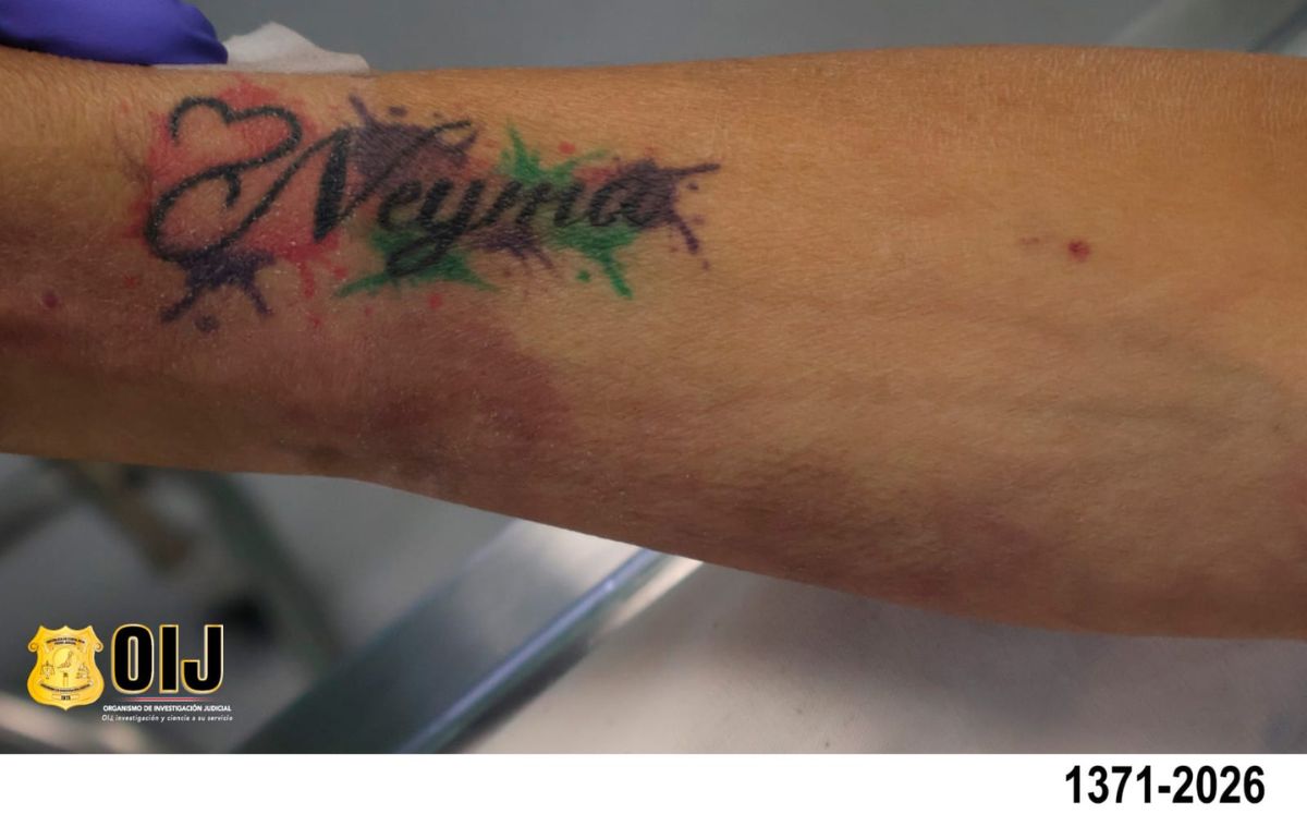 Tatuaje que tenía la mujer fallecida. (OIJ)