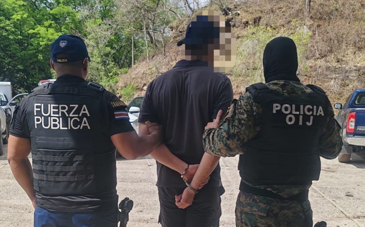 Sospechoso detenido en Bagaces. (OIJ)