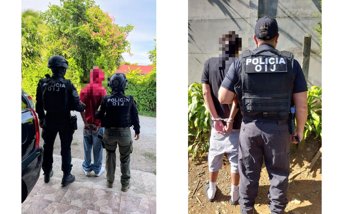 Dos de los detenidos en Alajuela.