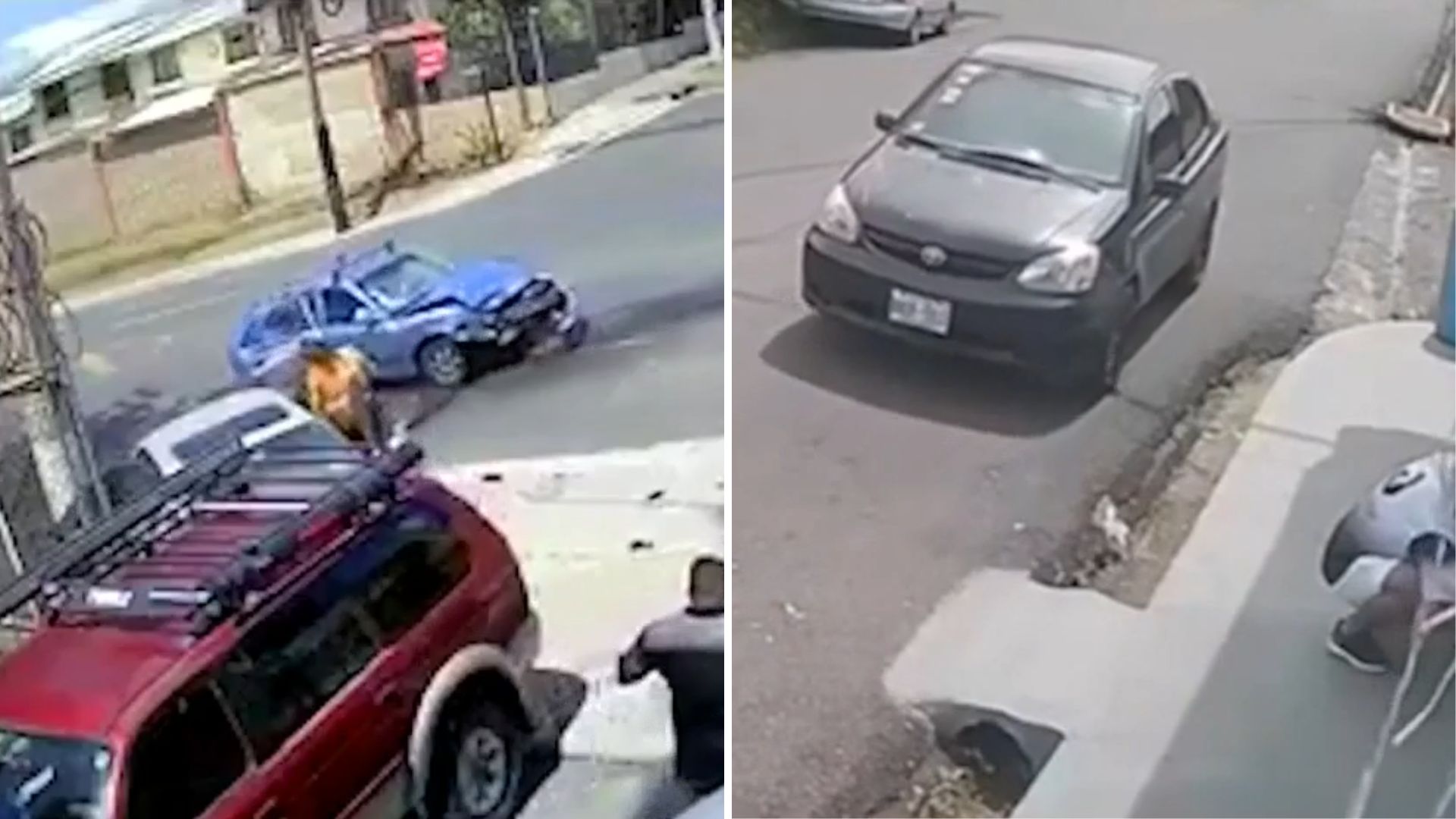 Conductor olvidó poner freno de mano de vehículo | VIDEO