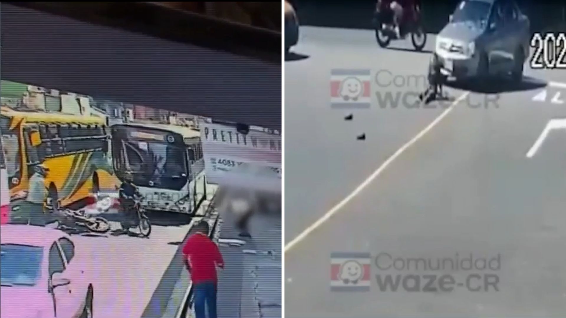 Cruce imprudente termina en accidente | VIDEO