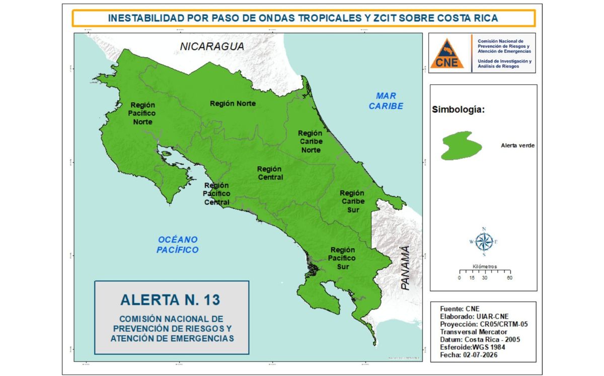 Todo el país está en alerta verde. (CNE)