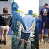 Tres de los detenidos en Orotina. (OIJ)