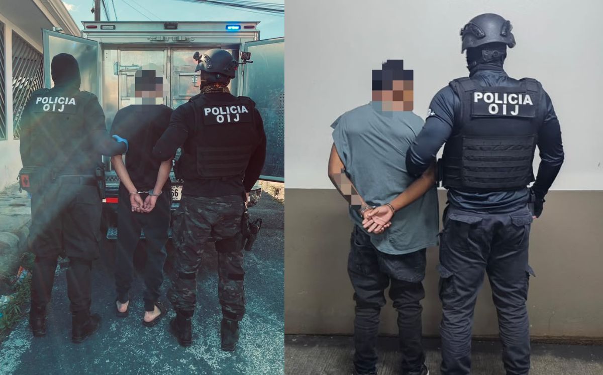 Dos de los detenidos por los agentes judiciales. (OIJ)