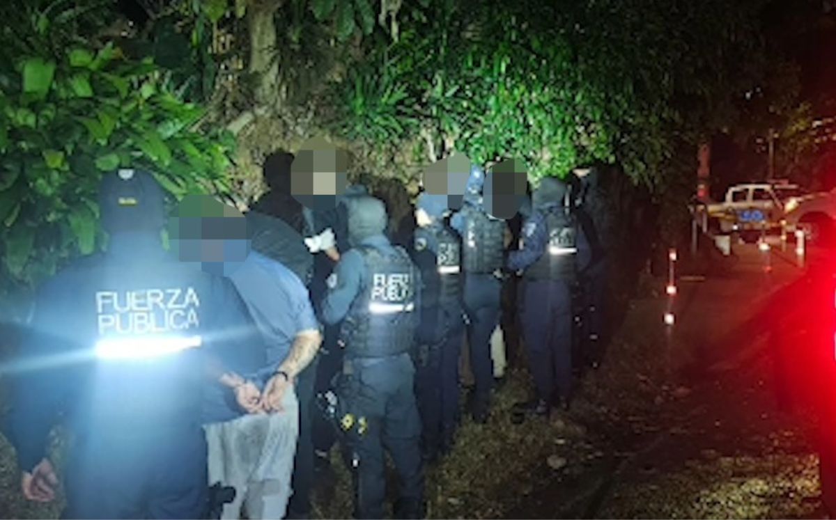Sospechosos detenidos en Heredia. (MPS)