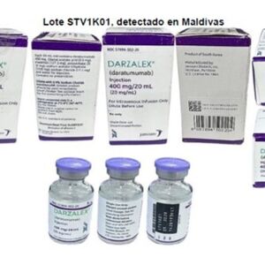 La alerta de la OMS incluye dos lotes falsificados del medicamento DARZALEX. (Ministerio de Salud)