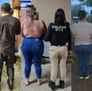 Tres de los sospechosos detenidos por las autoridades. (OIJ)