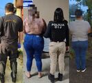 Tres de los sospechosos detenidos por las autoridades. (OIJ)