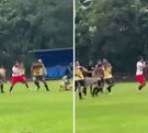 Video muestra pelea durante partido de veteranos