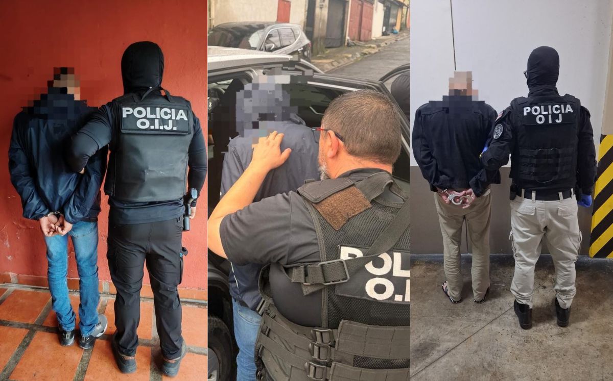 Sospechosos detenidos en San José. (OIJ)