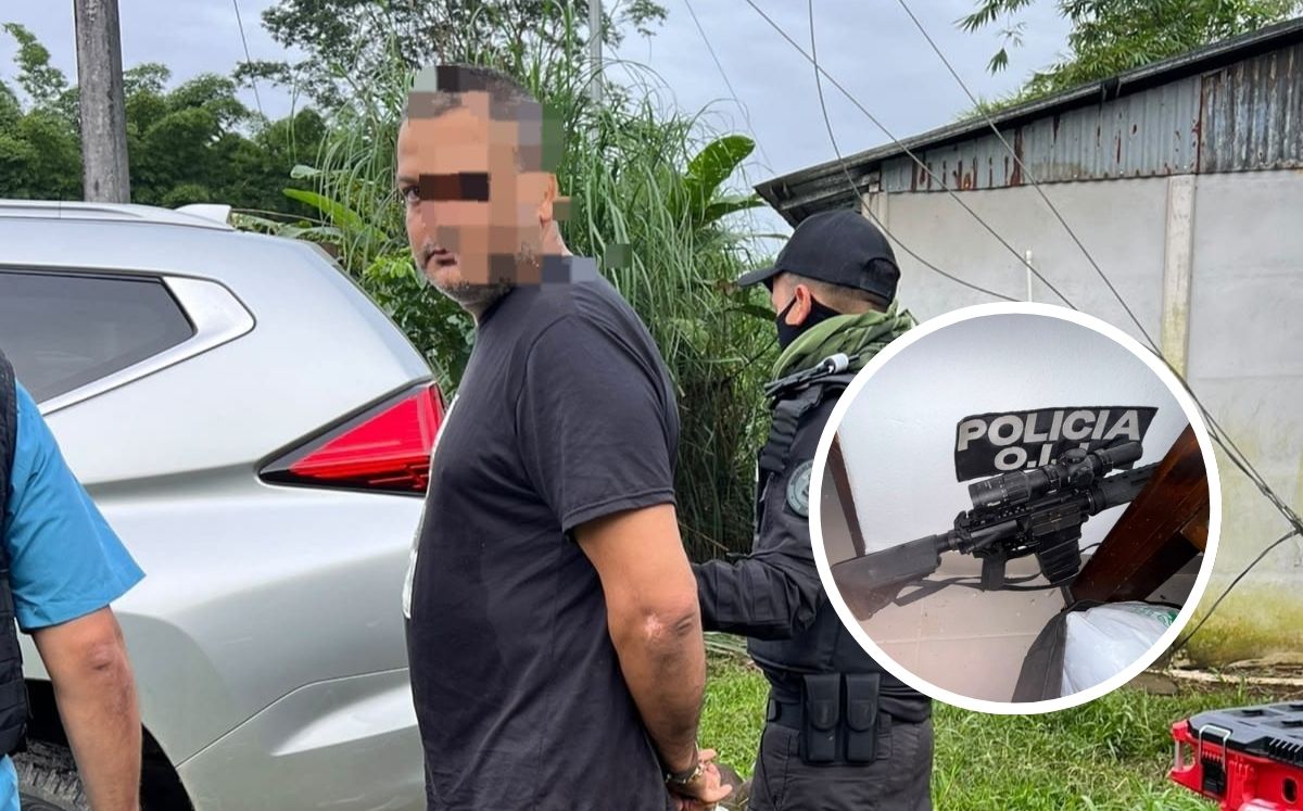 OIJ decomisa fusiles de guerra, pistolas y drones tras operativo en Sarapiquí. (OIJ)