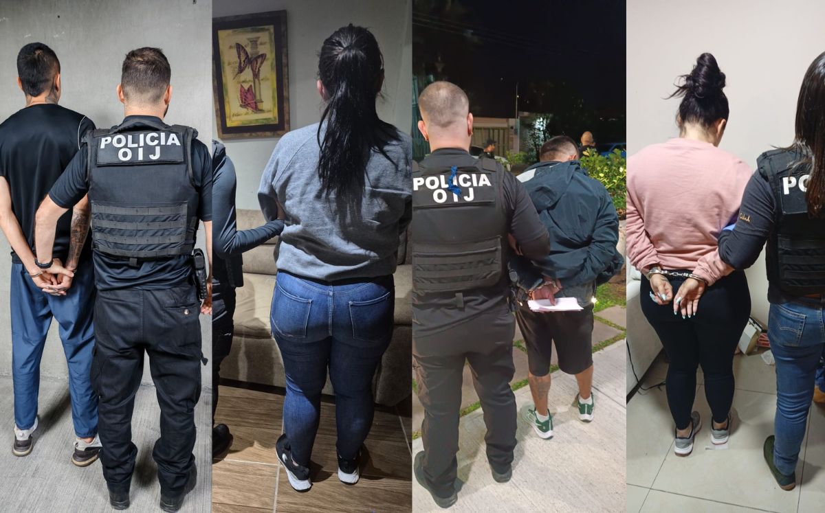 Algunos de los detenidos por los agentes judiciales. (OIJ)