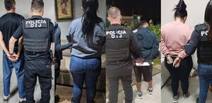 Algunos de los detenidos por los agentes judiciales. (OIJ)