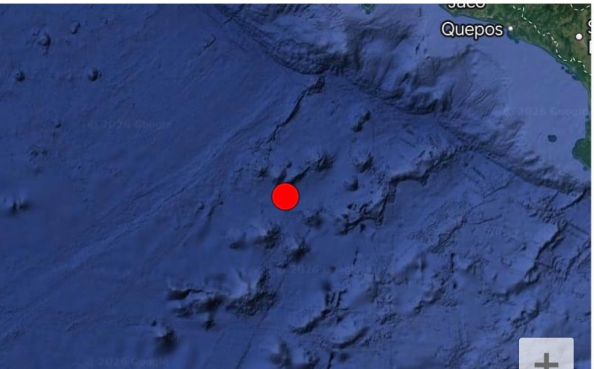 Sismo de magnitud 5.0 se registra frente a Puntarenas