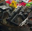 Algunas de las armas decomisadas en Limón. (OIJ)