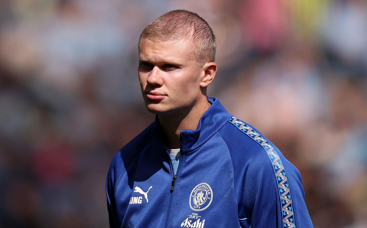 El delantero del Manchester City dejó atrás su característica melena rubia. (Foto: X-Erling Haaland)