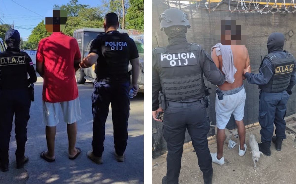 Otros dos sospechosos detenidos por agentes judiciales. (OIJ)