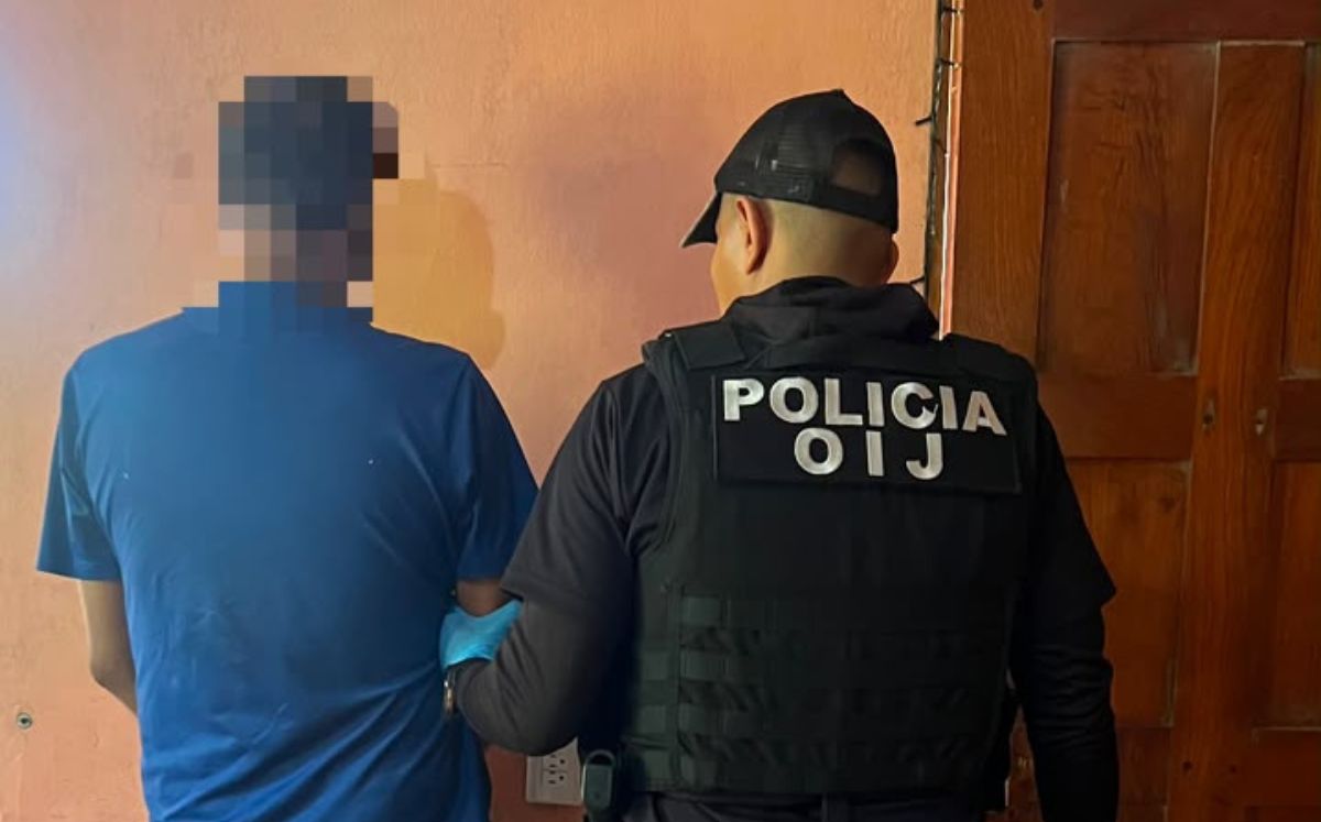 Sospechoso detenido por las autoridades. (OIJ)