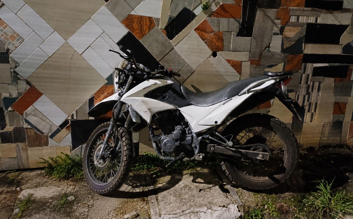 Motocicleta decomisada por las autoridades. (MPS)