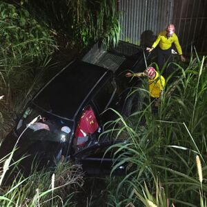 El accidente ocurrió100 metros al norte de la Iglesia de la Trinidad. (Bomberos de Costa Rica)