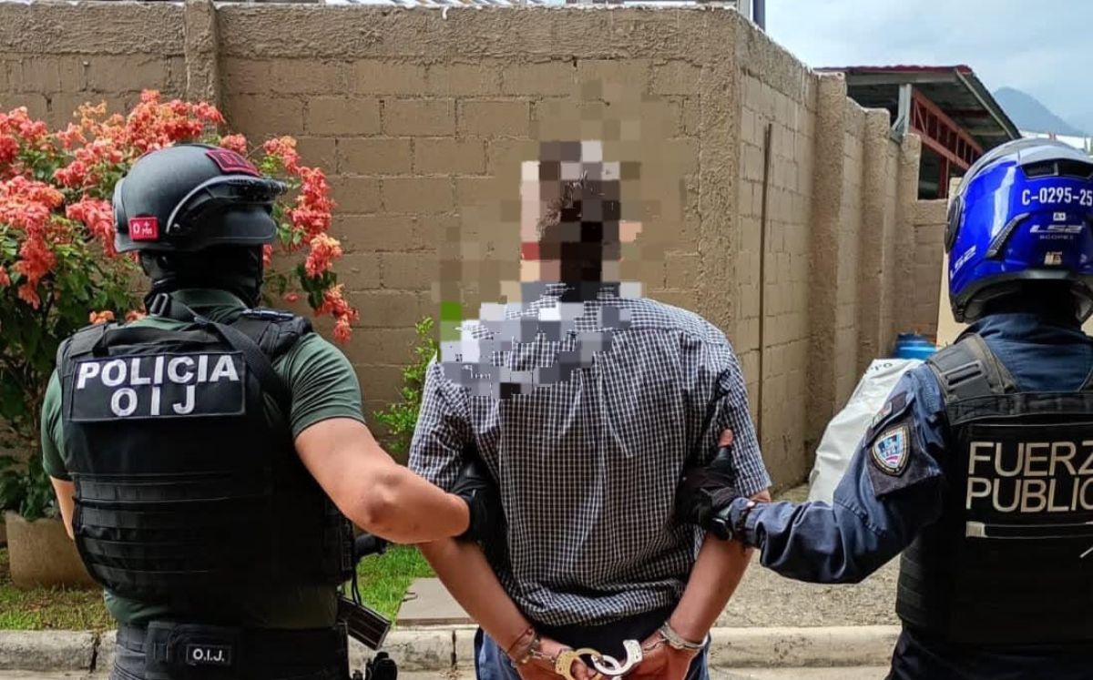 Sospechoso detenido por las autoridades. (OIJ)