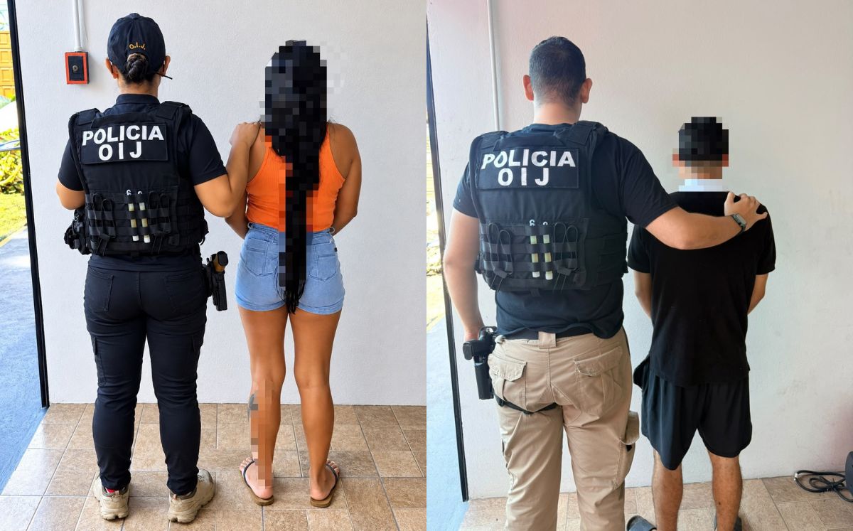 Agentes detenidos por las autoridades. (OIJ)
