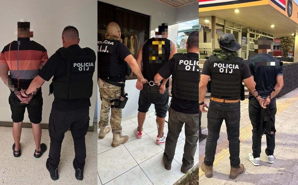 Sospechosos detenidos por las autoridades. (OIJ)