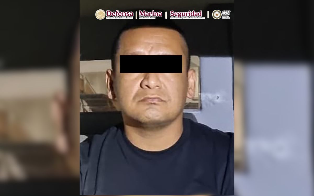 Iván ‘N’, alias ‘El Tanque’ fue detenido en flagrancia. (X: Omar H Garcia Harfuch)