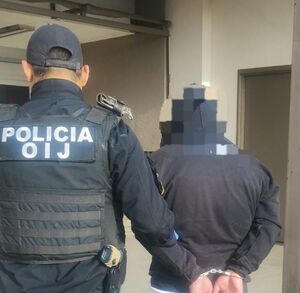 Sospechoso detenido por las autoridades. (OIJ)