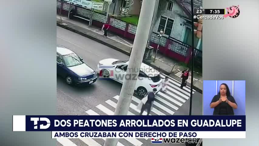 Dos peatones fueron arrollados en Goicoechea pese a tener el paso